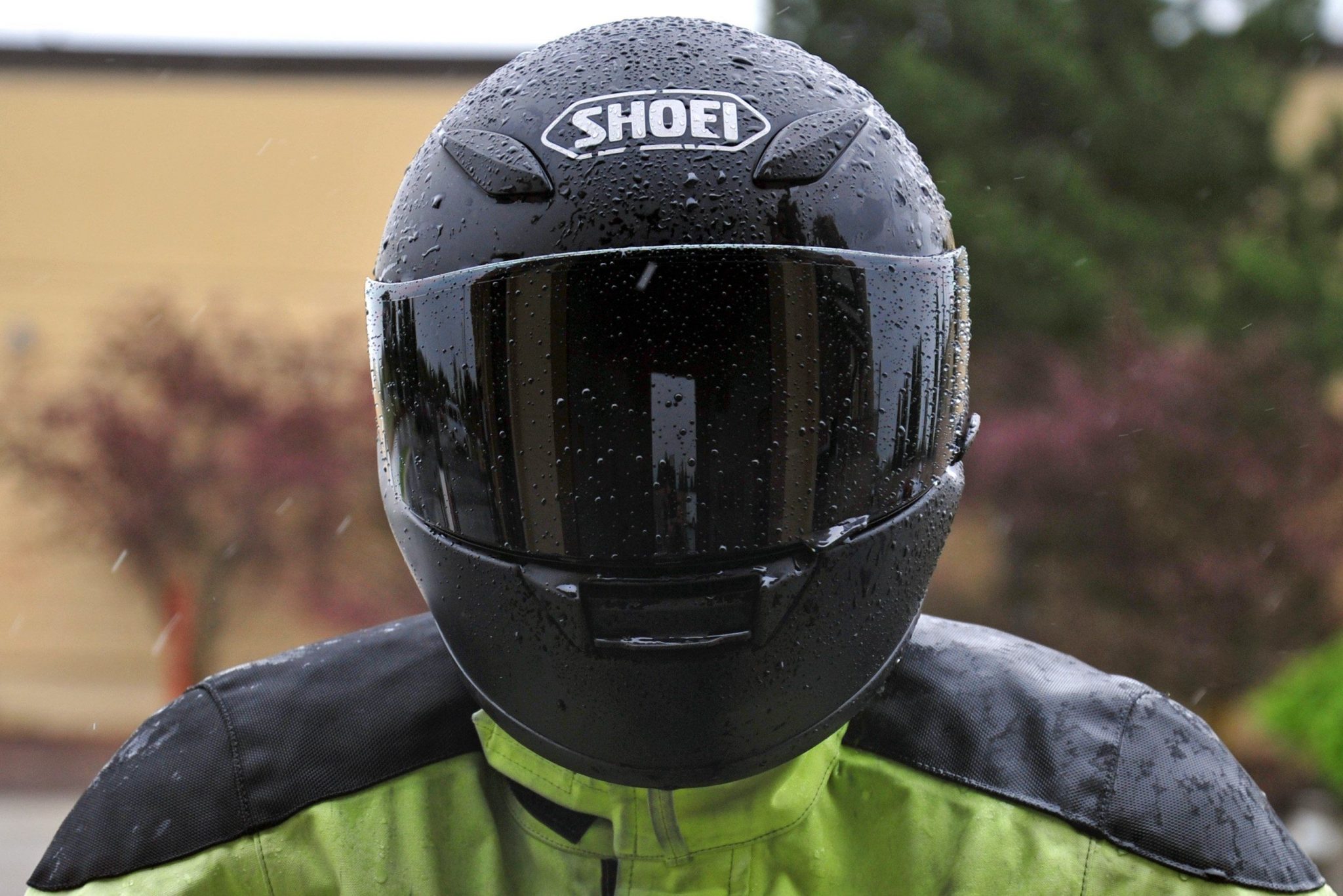 man wearing black motorcycle helmet