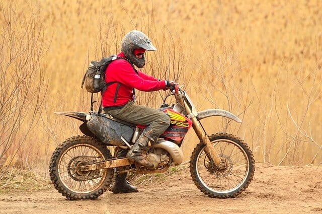 motocross rider in the dirt