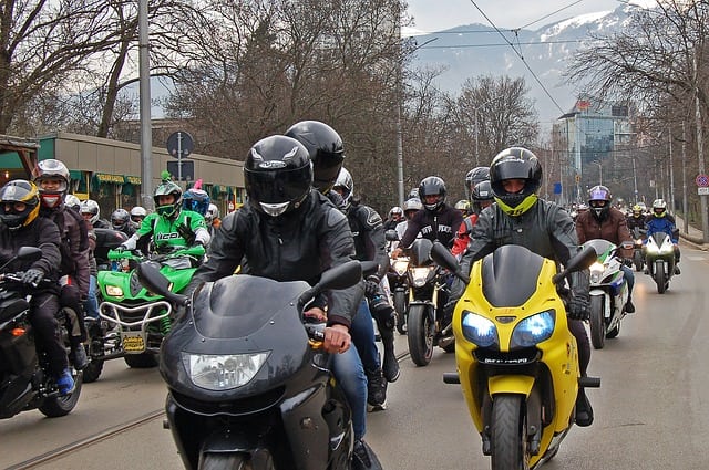 motorcycle team touring