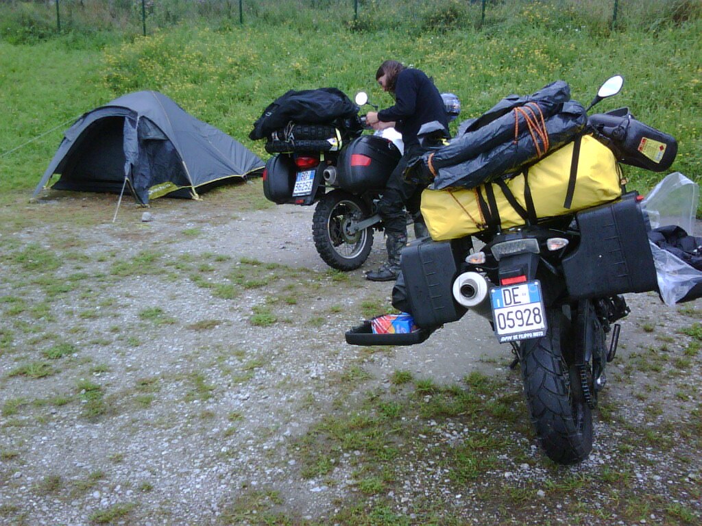 Carry A Pop Up Tent On A Motorcycle